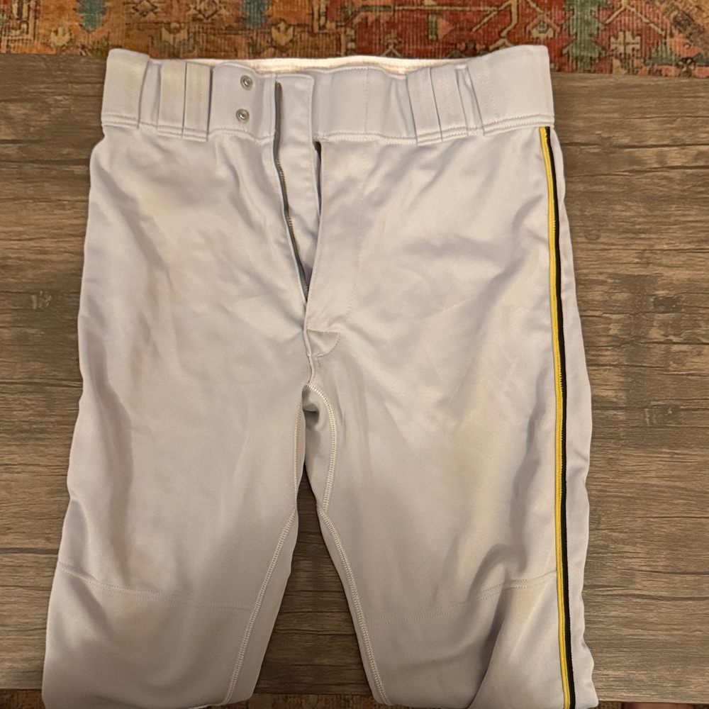 Rawlings Gray Pants with Yellow Stripe